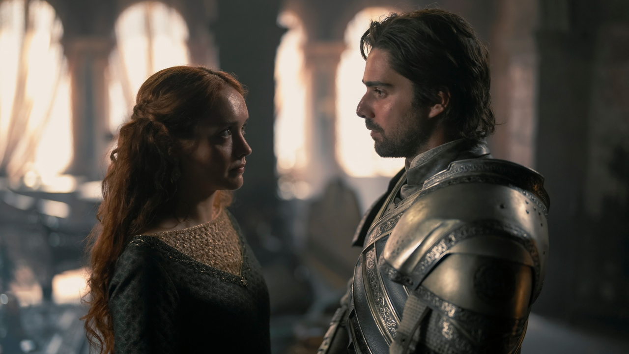 Olivia Cooke and Fabien Frankel in 'House of the Dragon'.