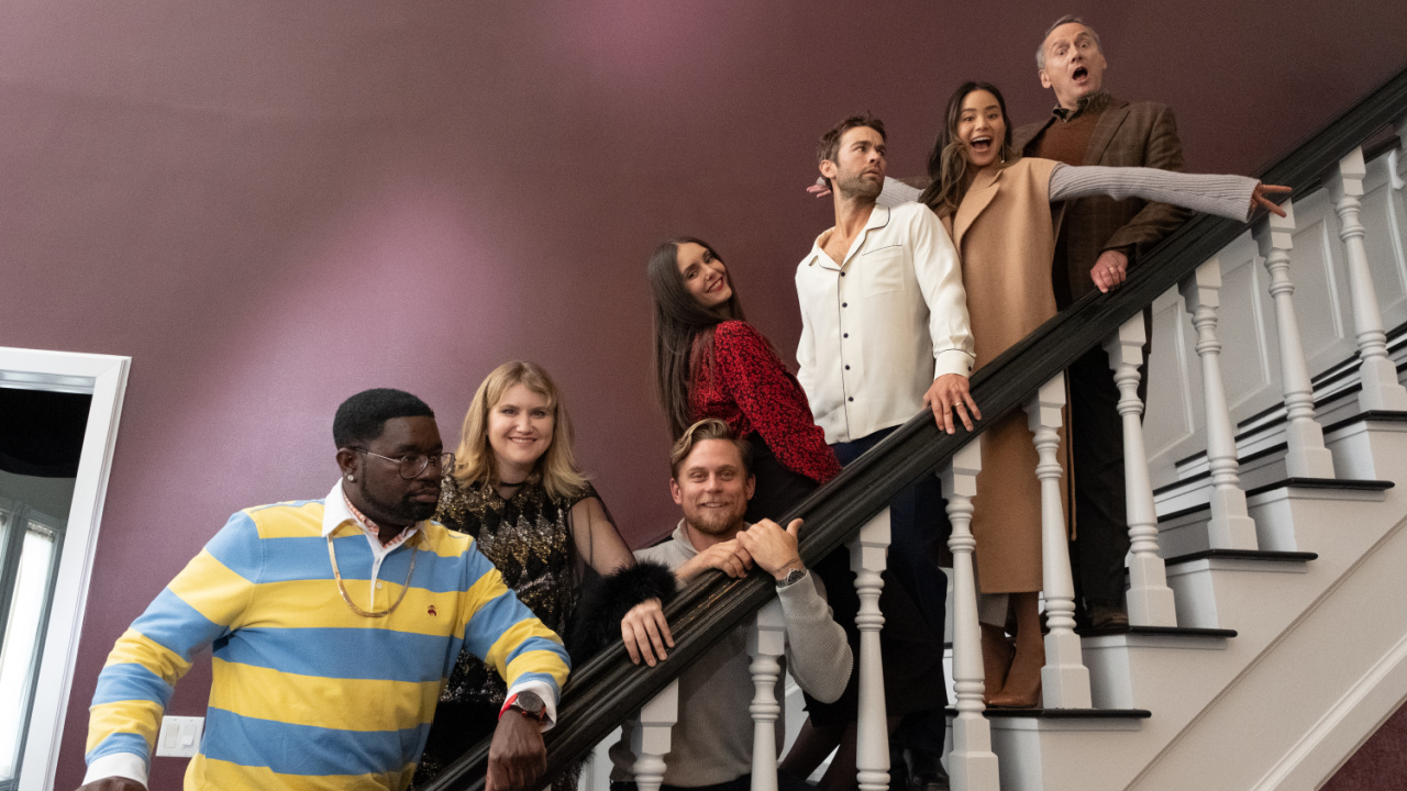 Lil Rel Howery, Jillian Bell, Billy Magnussen, Nina Dobrev, Chace Crawford, Jamie Chung and Michael Hitchcock in 'Reunion'.