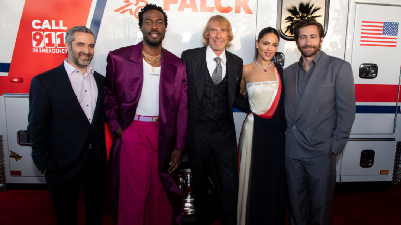 Producer Brad Fischer, Yahya Abdul-Mateen II, Director/Producer Michael Bay, Eiza González and Jake Gyllenhaal attend Universal Pictures 'Ambulance' Premiere at the Academy Museum of Motion Pictures in Los Angeles, CA on Monday, April 4, 2022.