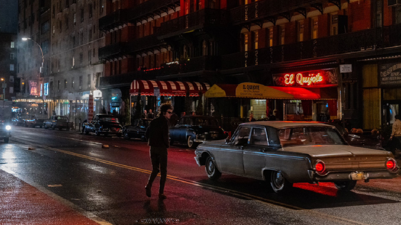 Timothée Chalamet as Bob Dylan in director James Mangold's 'A Complete Unknown.'