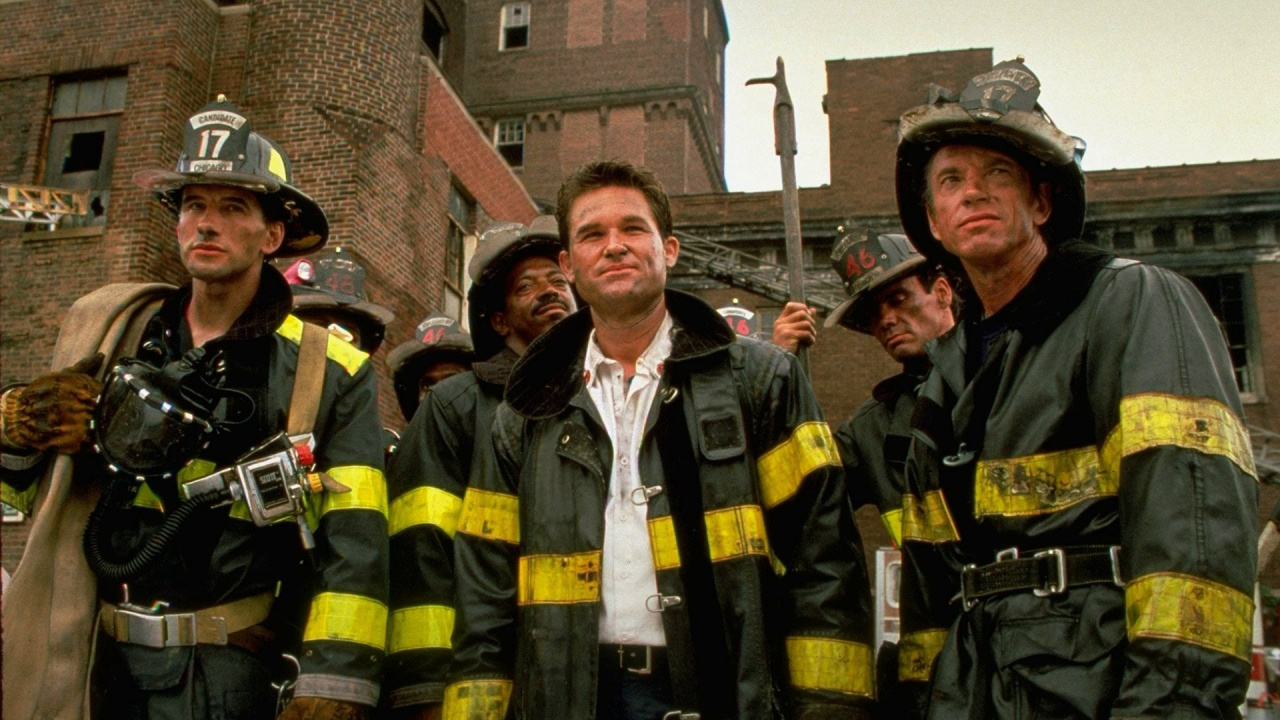 William Baldwin, Kurt Russell and Scott Glenn in 'Backdraft'.