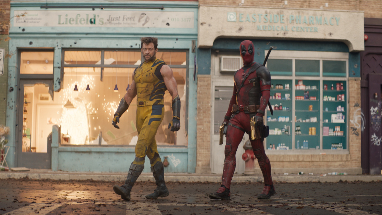 Hugh Jackman as Wolverine/Logan and Ryan Reynolds as Deadpool/Wade Wilson in 20th Century Studios/Marvel Studios' 'Deadpool & Wolverine'. Photo courtesy of 20th Century Studios/Marvel Studios.