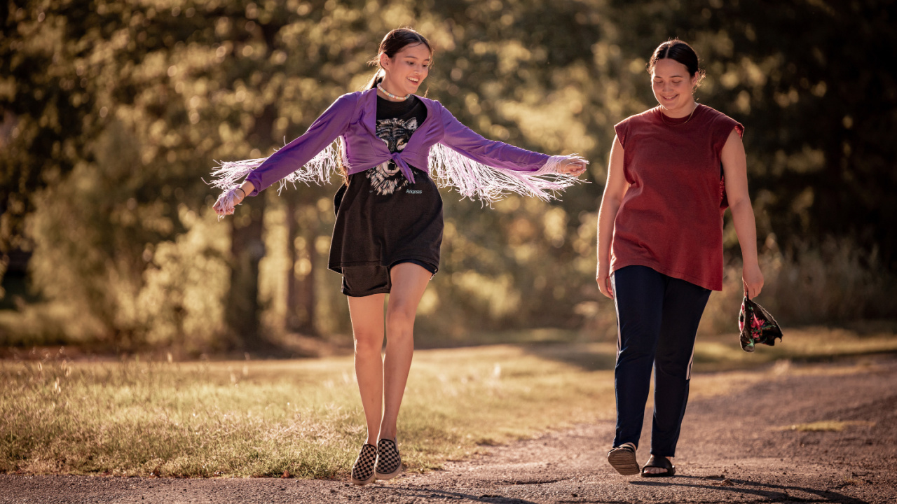 Isabel Deroy-Olson and Lily Gladstone star in 'Fancy Dance,' now streaming on Apple TV+.