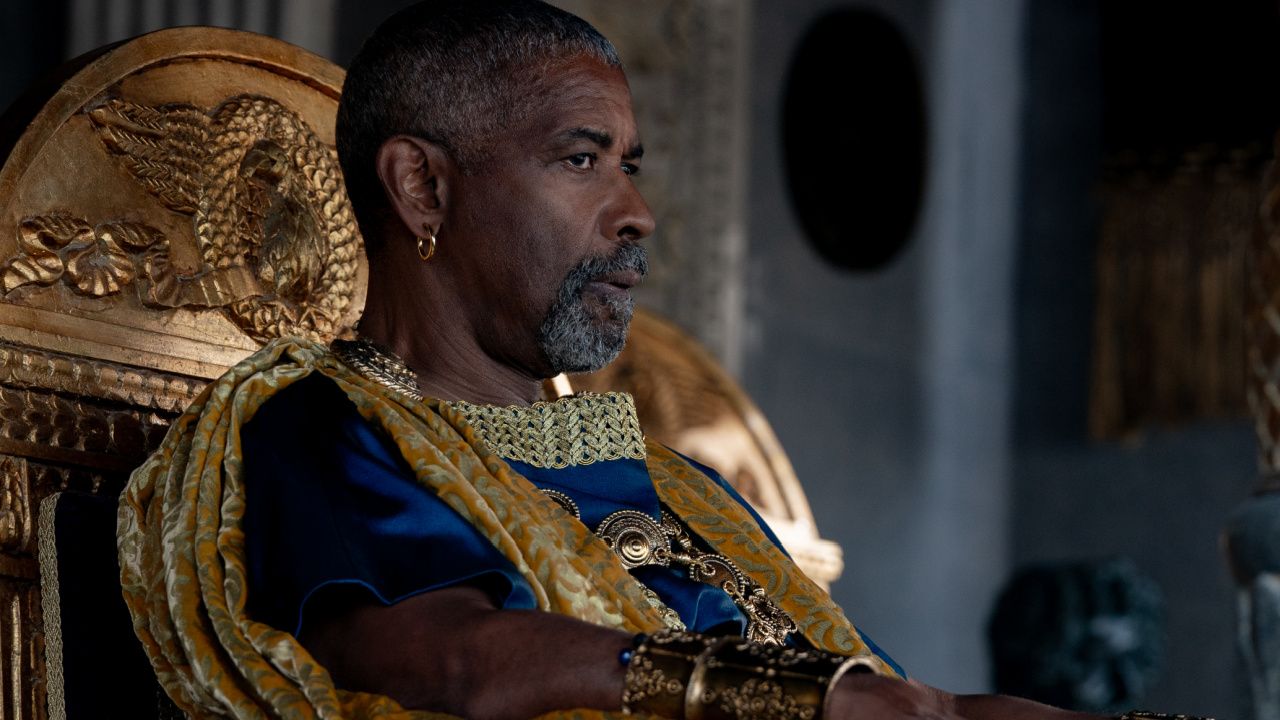 Denzel Washington plays Macrinus in 'Gladiator II' from Paramount Pictures.