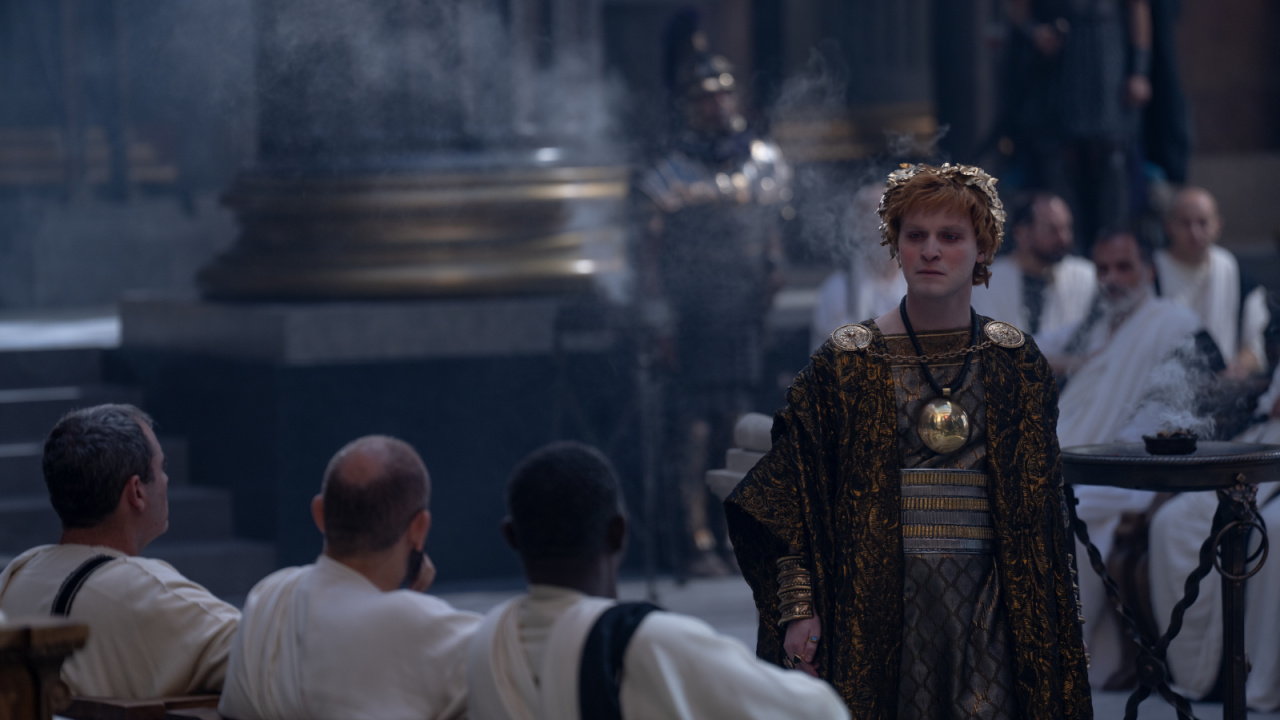 Fred Hechinger plays Emperor Caracalla in 'Gladiator II' from Paramount Pictures.