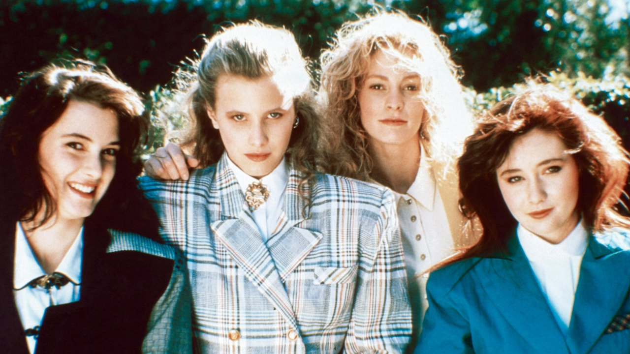 Winona Ryder, Kim Walker, Lisanne Falk and Shannen Doherty in 'Heathers'.