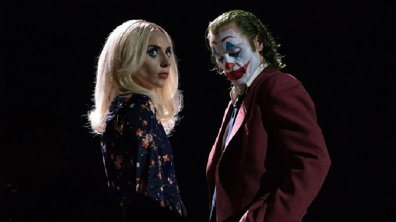 Lady Gaga and Joaquin Phoenix in 'Joker: Folie à Deux.'