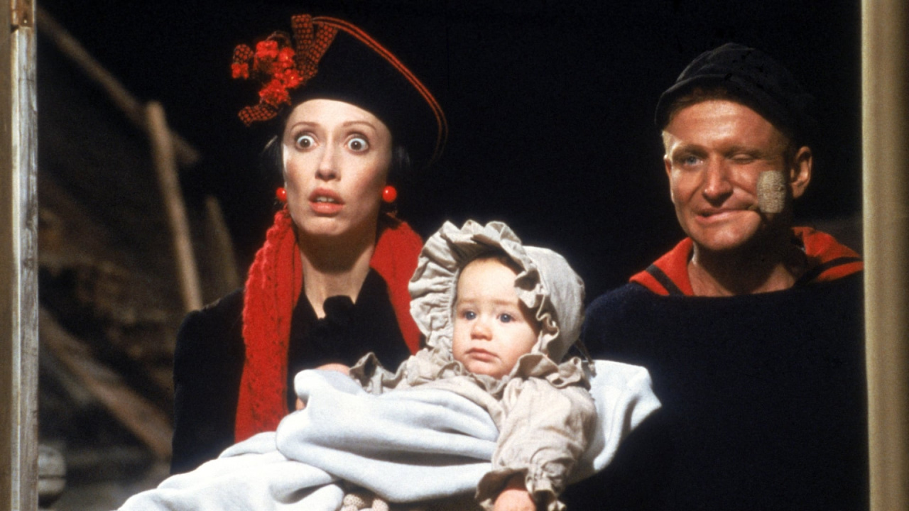 Shelley Duvall and Robin Williams in 1980's 'Popeye'.