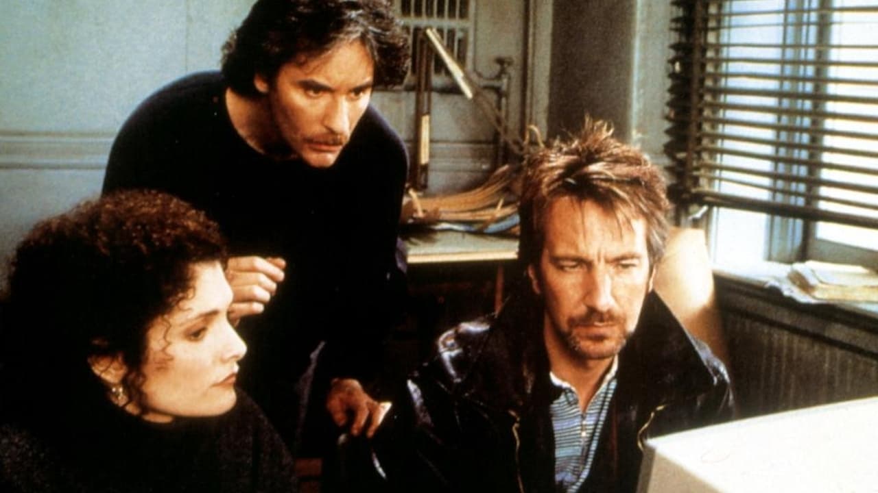 Mary Elizabeth Mastrantonio, Kevin Kline and Alan Rickman in 'The January Man'.