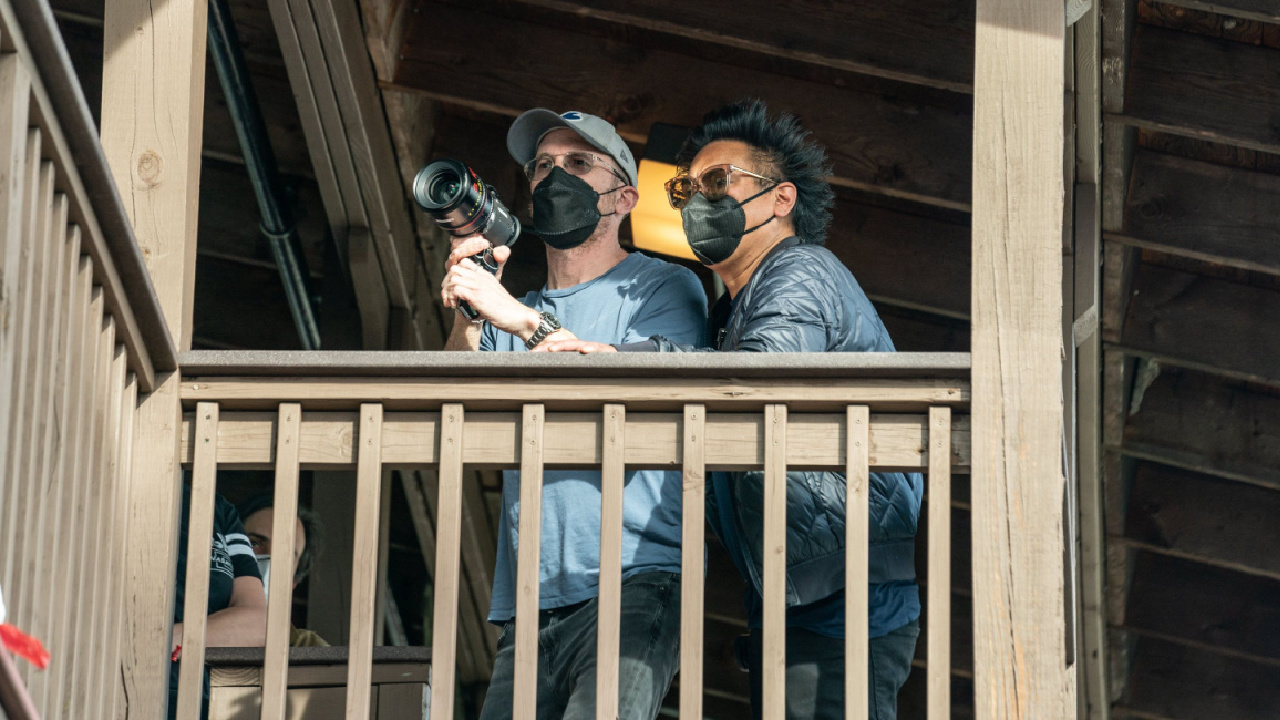 Director Darren Aronofsky on the set of 'The Whale' from A24.