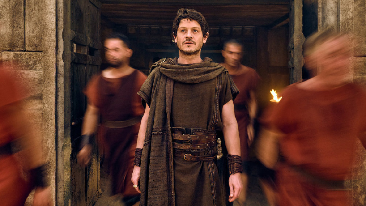 Iwan Rheon as Tenax in 'Those About to Die'.