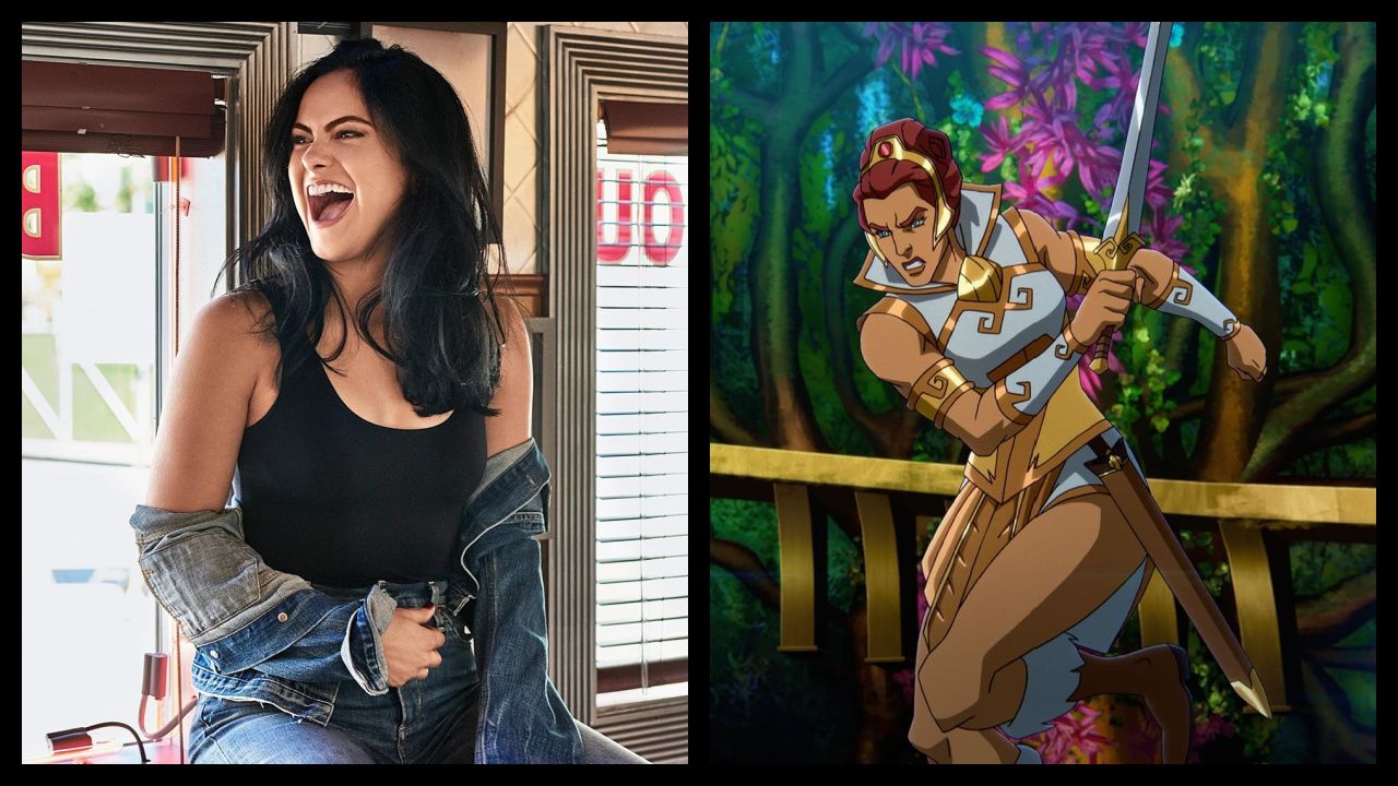 (Left) Camila Mendes on 'Riverdale'. Photo: Warner Bros. Television Studios. (Right) Teela on 'Masters of the Universe: Revelation'. Photo: Netflix.