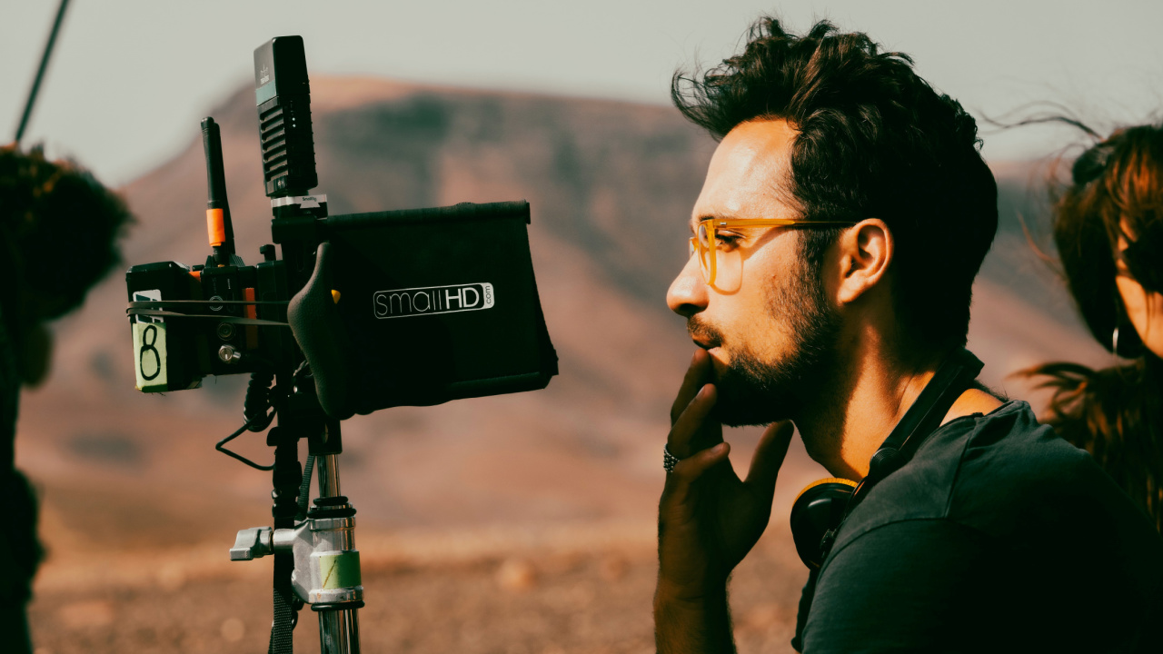 Director Stuart Gatt on the set of 'Catching Dust'. Photo: Vertical.