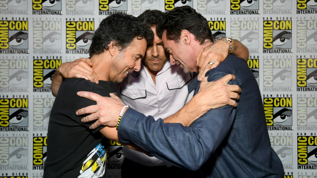 Director Shawn Levy, Ryan Reynolds and Hugh Jackman from 'Deadpool & Wolverine' at San Diego Comic-Con 2024.