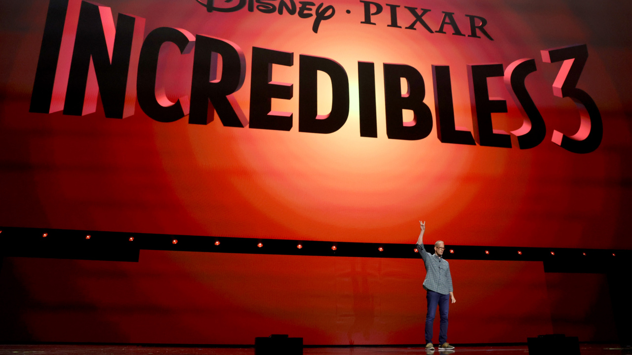 Pete Doctor presenting 'Incredibles 3' at D23 2024. Photo: Disney.