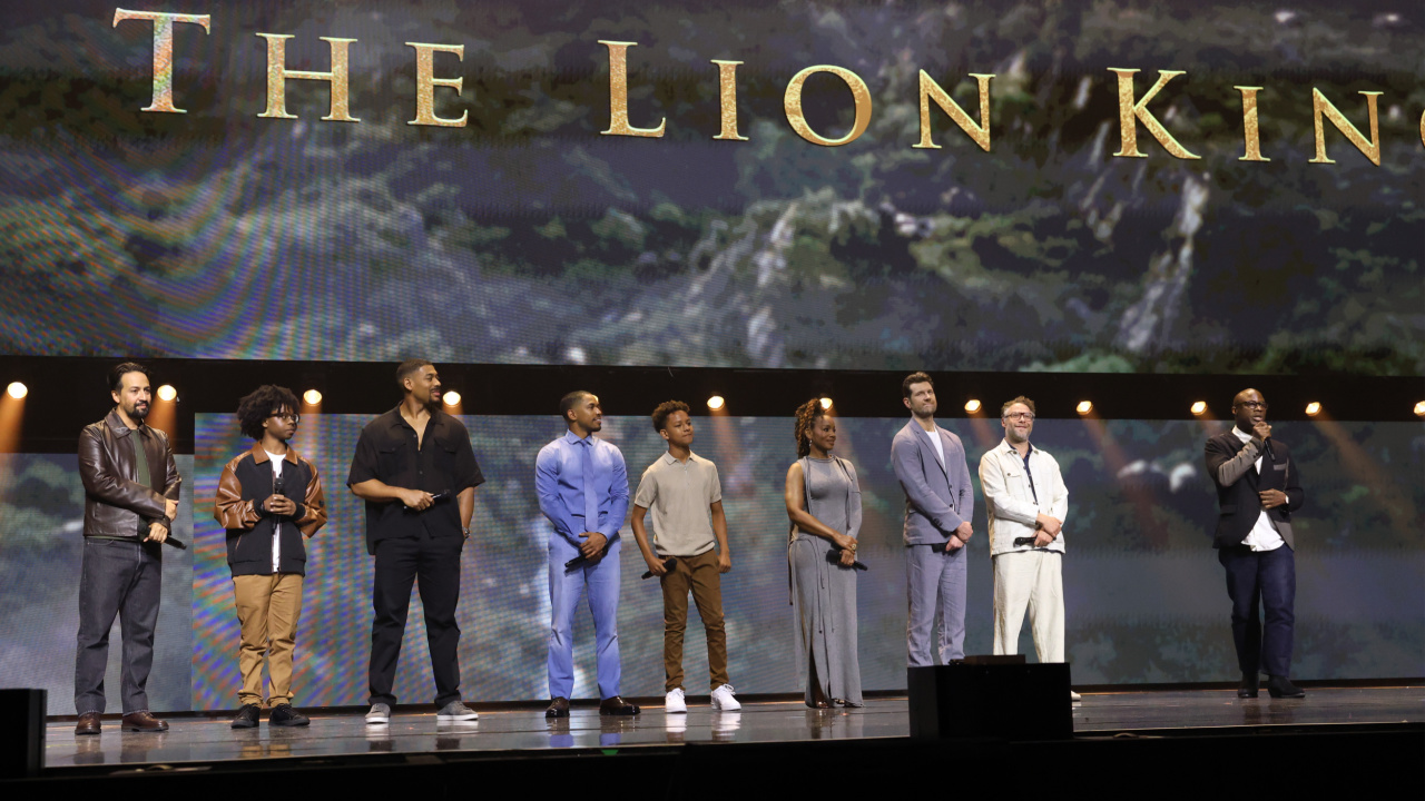 The cast of 'Mufasa: The Lion King' at D23 2024. Photo: Disney.