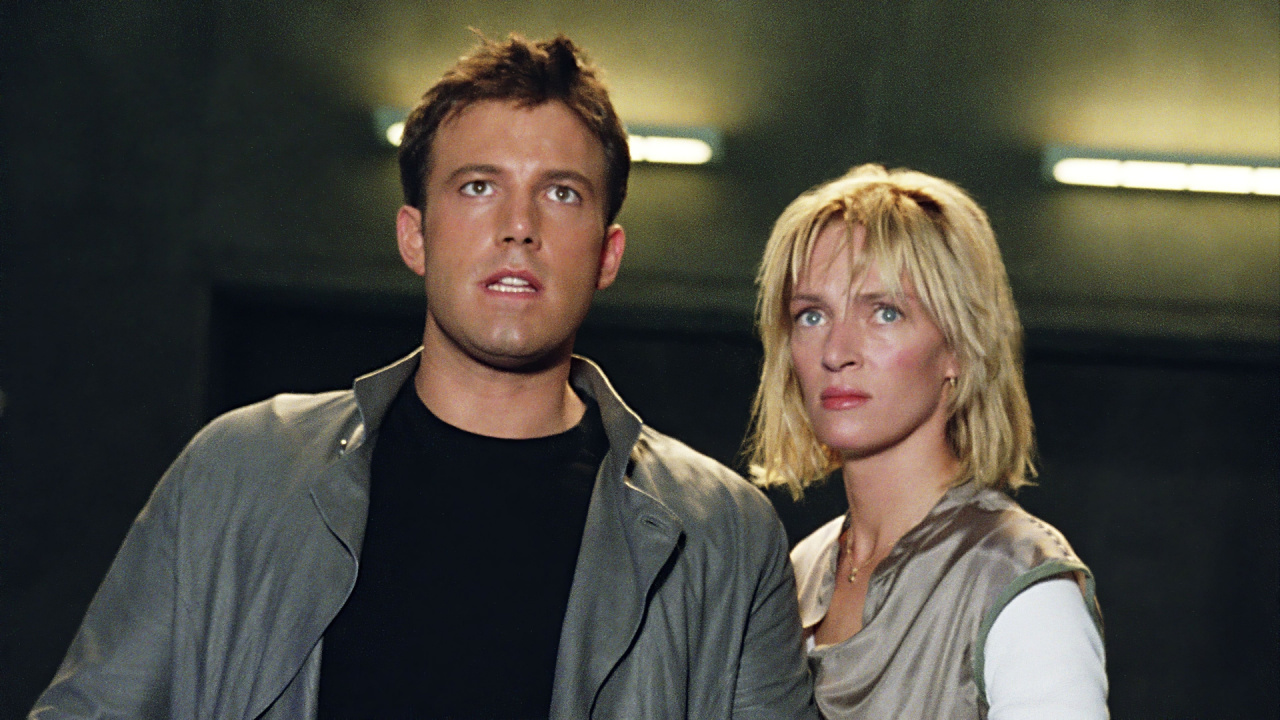 (L to R) Ben Affleck and Uma Thurman in 'Paycheck'. Photo: Paramount Pictures.