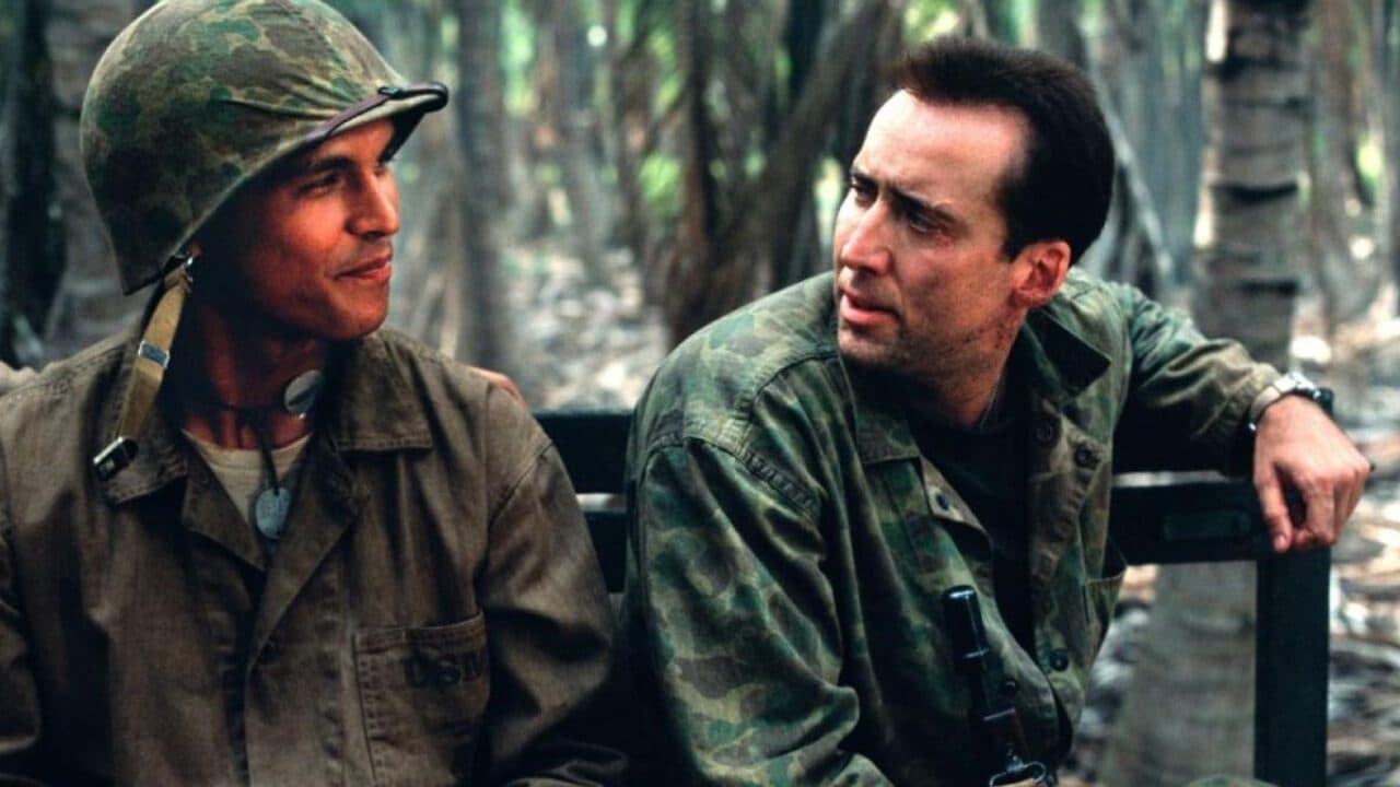 Adam Beach and Nicolas Cage in 'Windtalkers'.