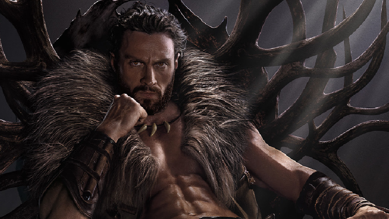 Aaron Taylor-Johnson as Sergei Kravinoff / Kraven the Hunter in 'Kraven the Hunter.'