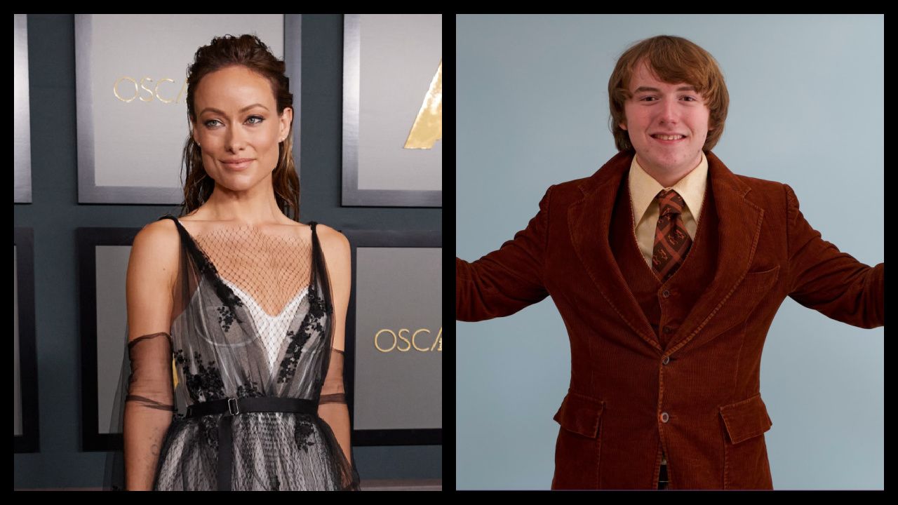 (Left) Olivia Wilde arrives at the Academy’s 13th Governors Awards on Saturday, November 19, 2022, in Los Angeles. Credit/Provider: Blaine Ohigashi / ©A.M.P.A.S. (Right) Cooper Hoffman in 'Licorice Pizza.' Photo: United Artists Releasing.