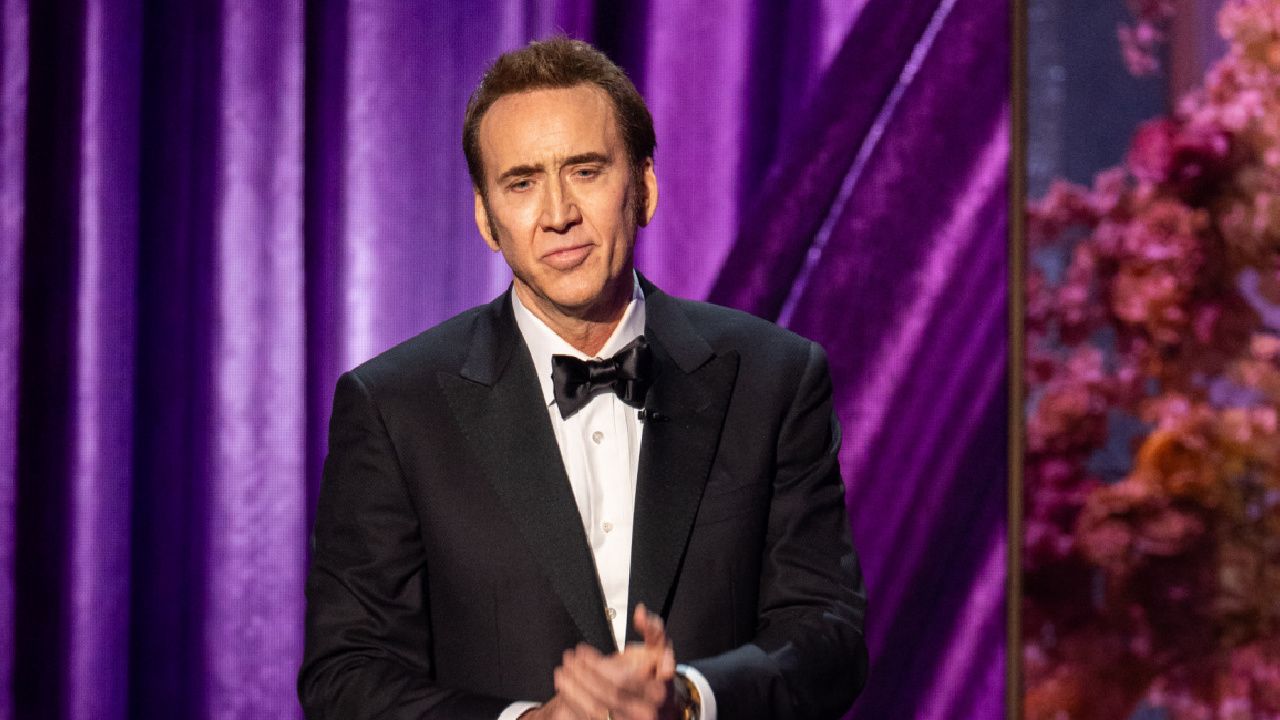 Nicolas Cage presents an Oscar® nominee for Best Actor during the live ABC broadcast of the 96th Academy Awards from the Dolby® Theatre at Ovation Hollywood on Sunday, March 10, 2024. Photo credit/contributor: Trae Patton ©AMPAS Copyright: ©AMPAS