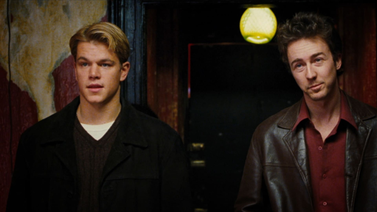 Matt Damon and Edward Norton in 'Rounders'.