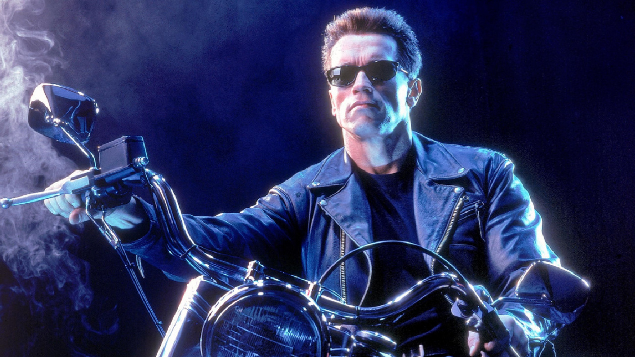 Arnold Schwarzenegger as the Terminator in 'Terminator 2: Judgment Day.'