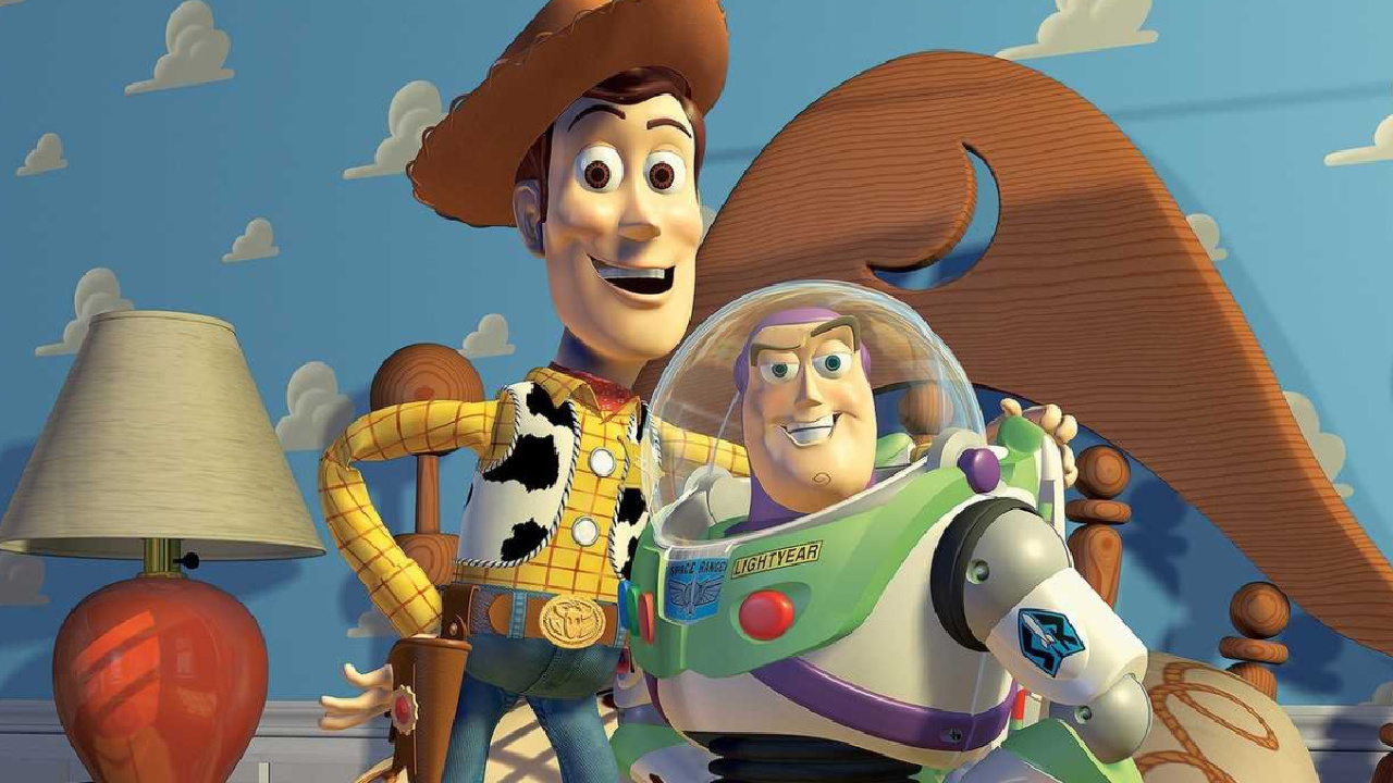 (L to R) Woody (Tom Hanks) and Buzz Lightyear (Tim Allen) in Pixar Animation Studios' 'Toy Story.'