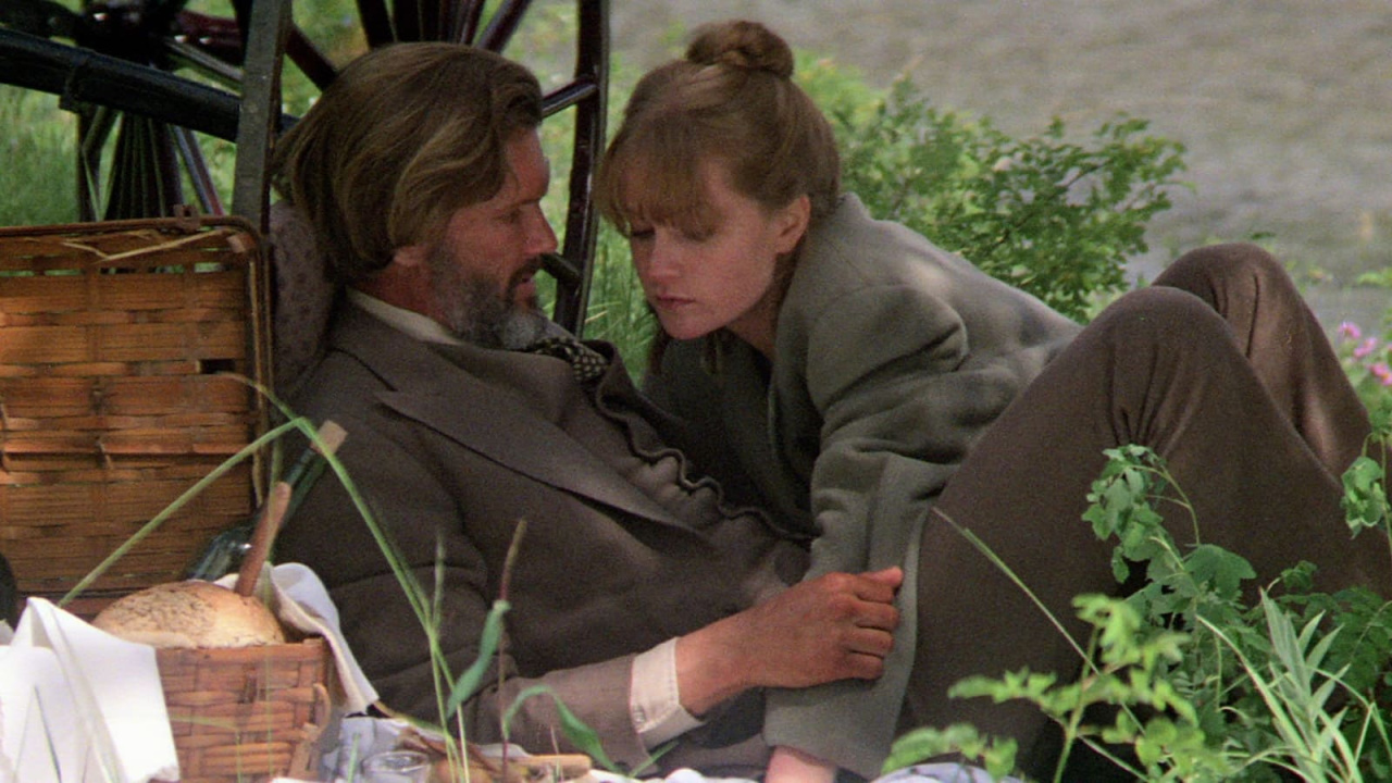 (L to R) Kris Kristofferson and Isabelle Huppert in 'Heaven's Gate'. Photo: United Artists.