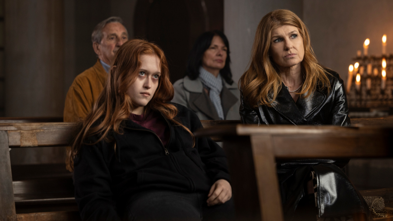 (L to R) Freya Hannan-Mills and Connie Britton in 'Here After'. Photo: Paramount Pictures.