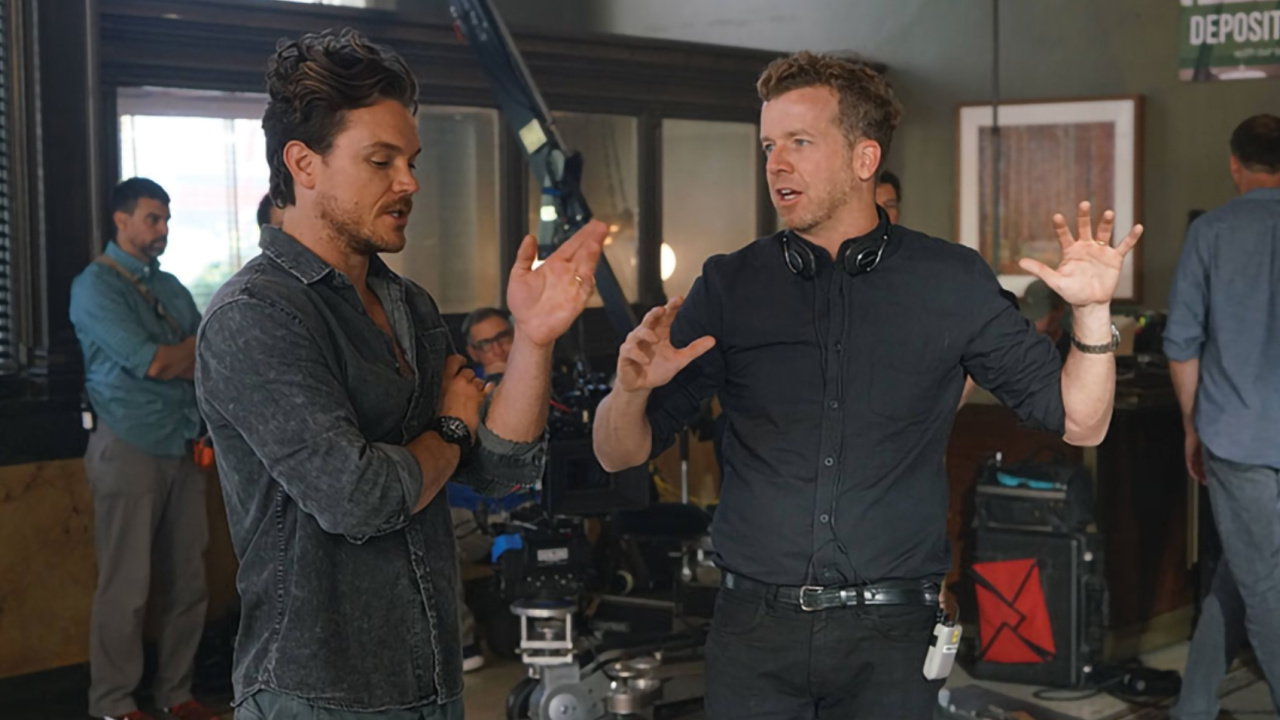 (L to R) Clayne Crawford and director McG on the set of 'Lethal Weapon'. Photo: Richard Foreman/Fox.