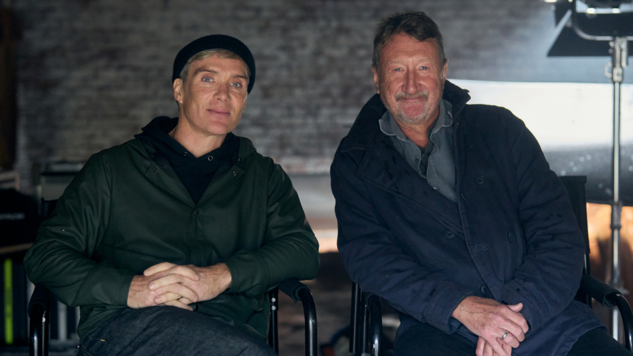 (L to R) Cillian Murphy and Steven Knight are reunited on set as production officially starts on the upcoming Netflix film.