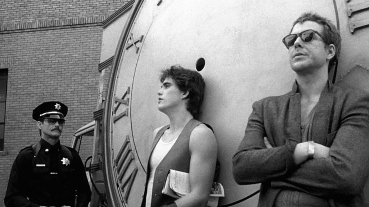 (L to R) Matt Dillon and Mickey Rourke in 'Rumble Fish'. Photo: Universal Pictures.