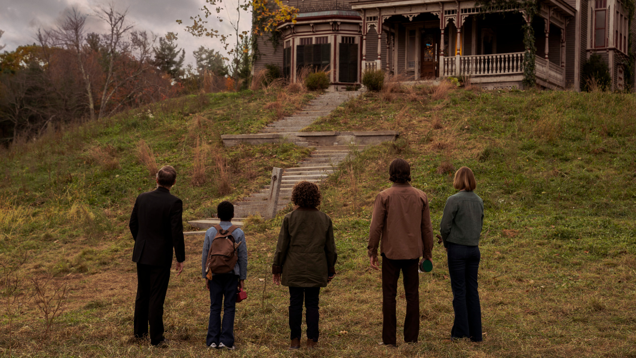 (L to R) Alfre Woodard, John Benjamin Hickey, Makenzie Leigh, Lewis Pullman, and Jordan Preston Carter in 'Salem's Lot'. Photo: Courtesy of New Line Cinema/Max.