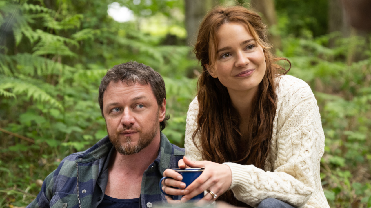 (L to R) Paddy (James McAvoy) and Ciara (Aisling Franciosi) in 'Speak No Evil', directed by James Watkins.