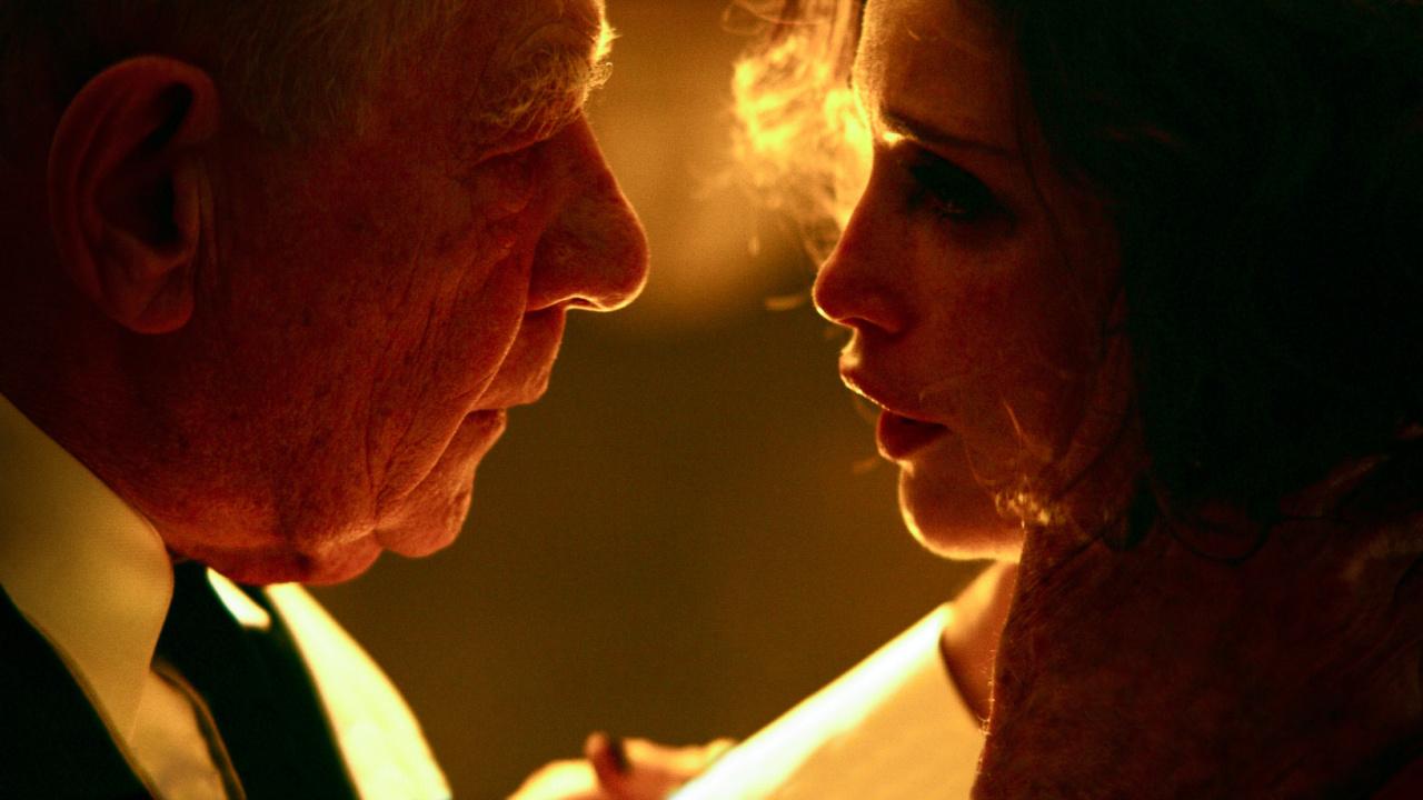 (L to R) Ian McKellen and Gemma Arterton in 'The Critic'. Photo: Lionsgate.