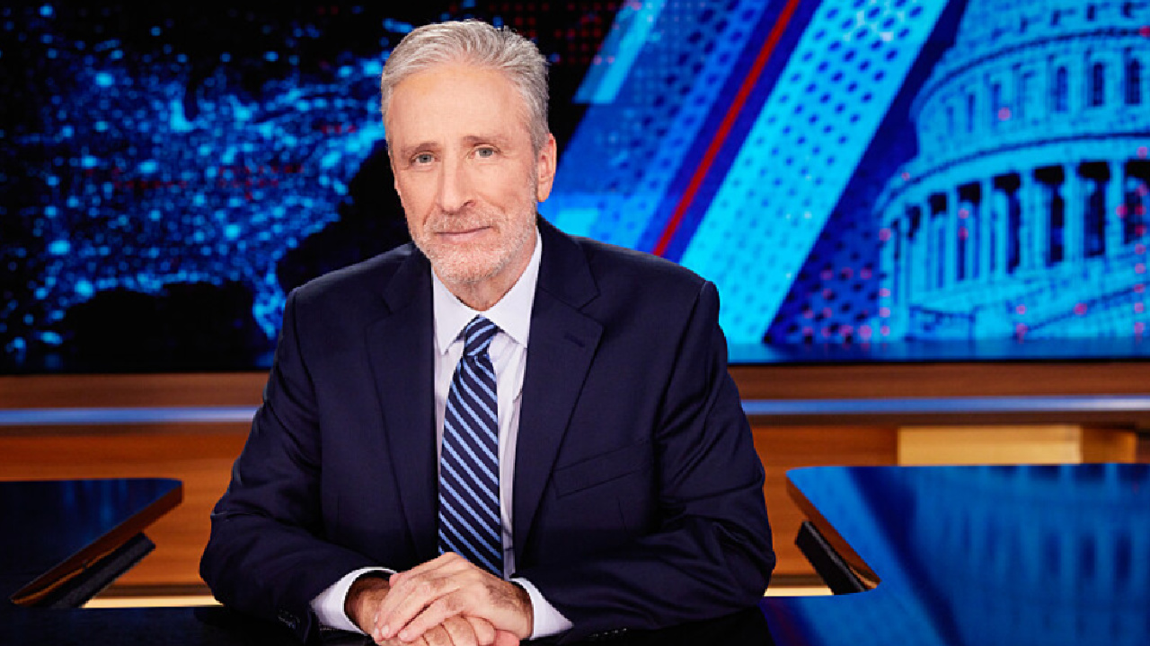 Jon Stewart on 'The Daily Show'. Photo: Matt Wilson.