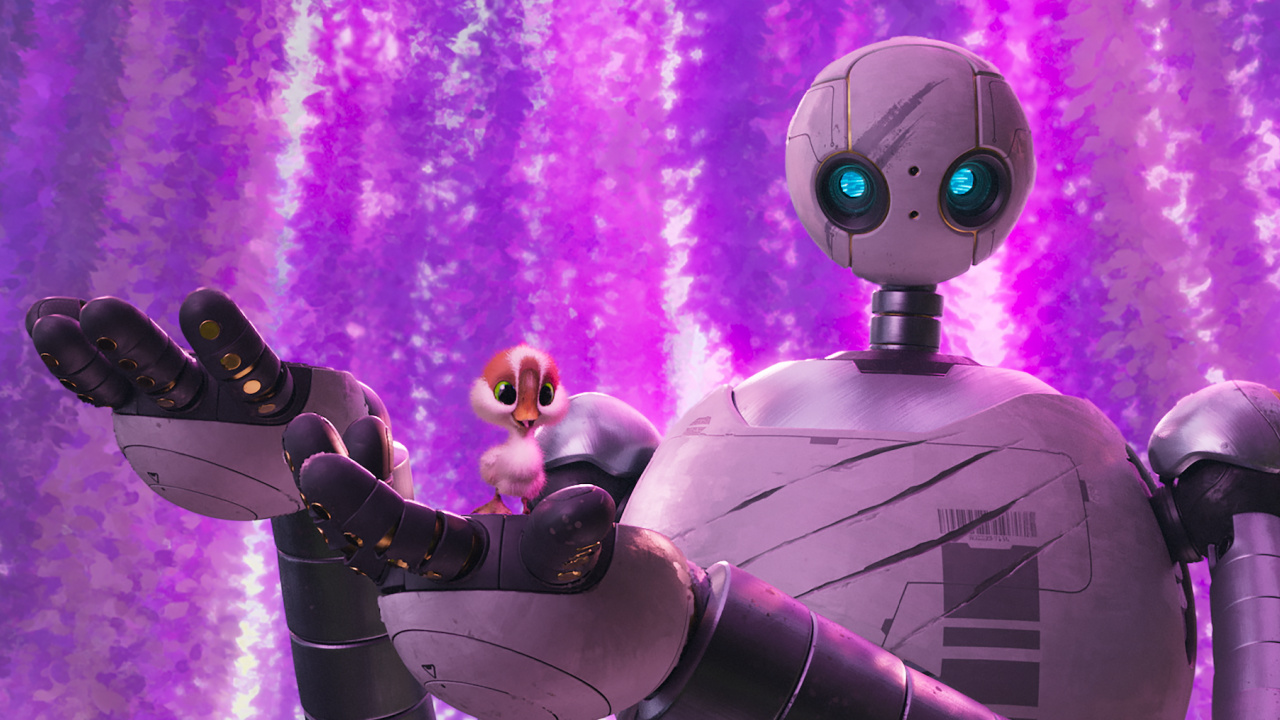 (from left) Brightbill (Kit Connor) and Roz (Lupita N’yongo) in DreamWorks Animation’s 'The Wild Robot', directed by Chris Sanders.