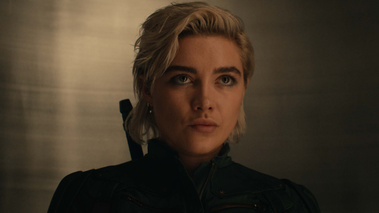 Yelena Belova (Florence Pugh) in Marvel Studios' 'Thunderbolts*'. Photo courtesy of Marvel Studios. © 2024 Marvel.