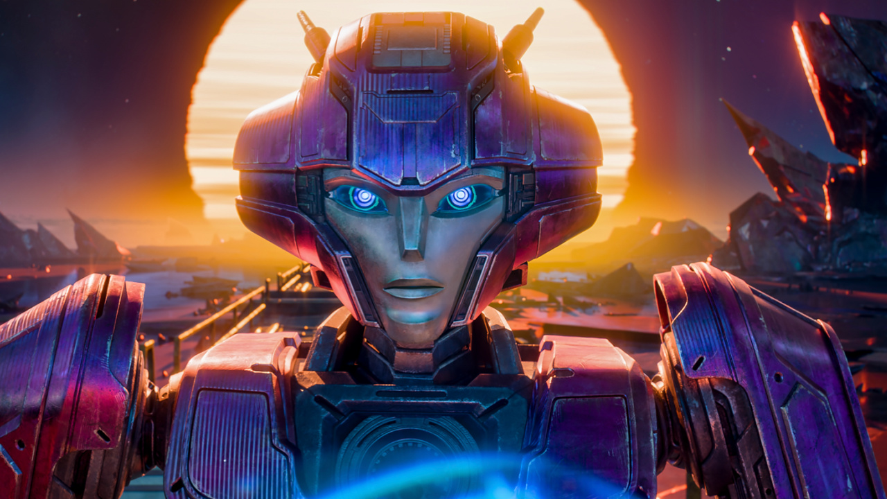 Scarlett Johansson (Elita-1) stars in Paramount Animation and Hasbro Present In Association with New Republic Pictures a di Bonaventua Pictures Production a Tom Desanto / Don Murphy Production a Bay Films Production 'Transformers One'.