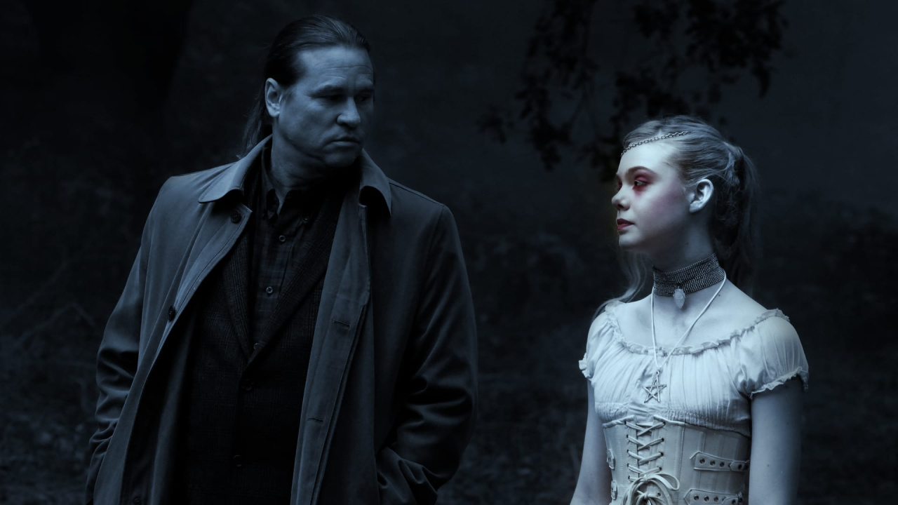 (L to R) Val Kilmer and Elle Fanning in 'Twixt'. Photo: American Zoetrope.