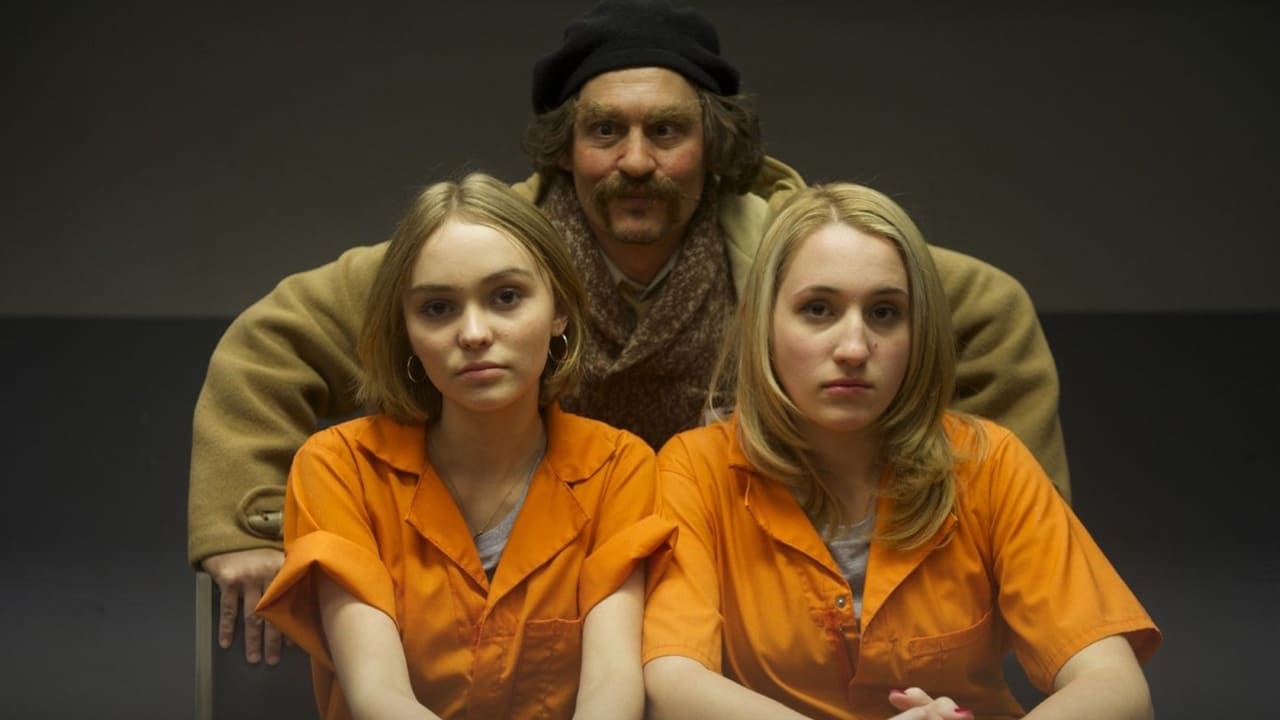 (Left to right) Lily-Rose Depp, Johnny Depp and Harley Quinn Smith in “Yoga Hosers.” Photo: Invincible Images.