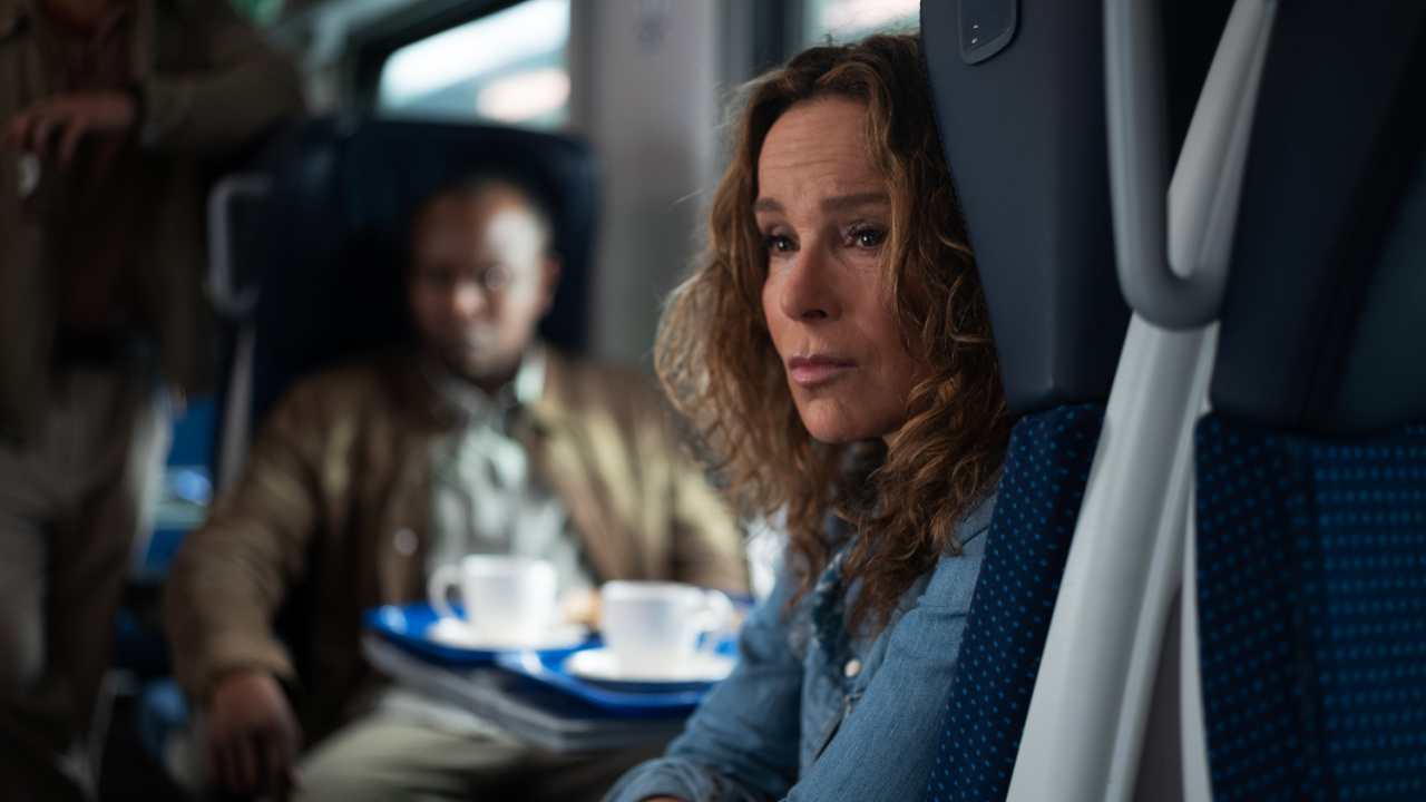 Jennifer Gray in 'A Real Pain'. Photo courtesy of Searchlight Pictures, © 2024 Searchlight Pictures. All rights reserved.