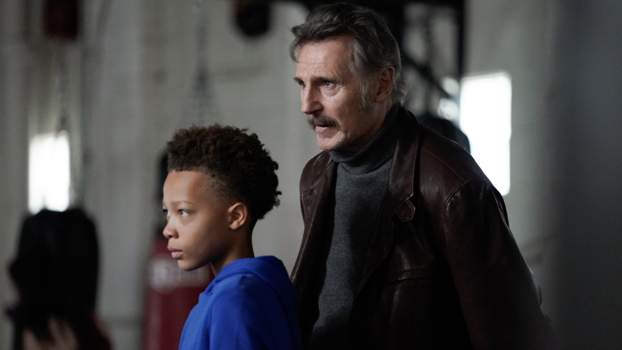 (L to R) Terrence Pulliam and Liam Neeson in 'Absolution'. Photo: Samuel Goldwyn Films.