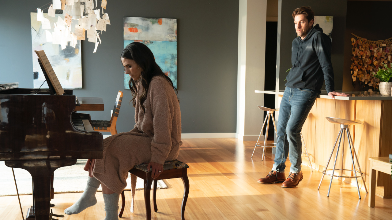 (L to R) Jordana Brewster and Scott Speedman in 'Cellar Door'. Photo: Lionsgate.