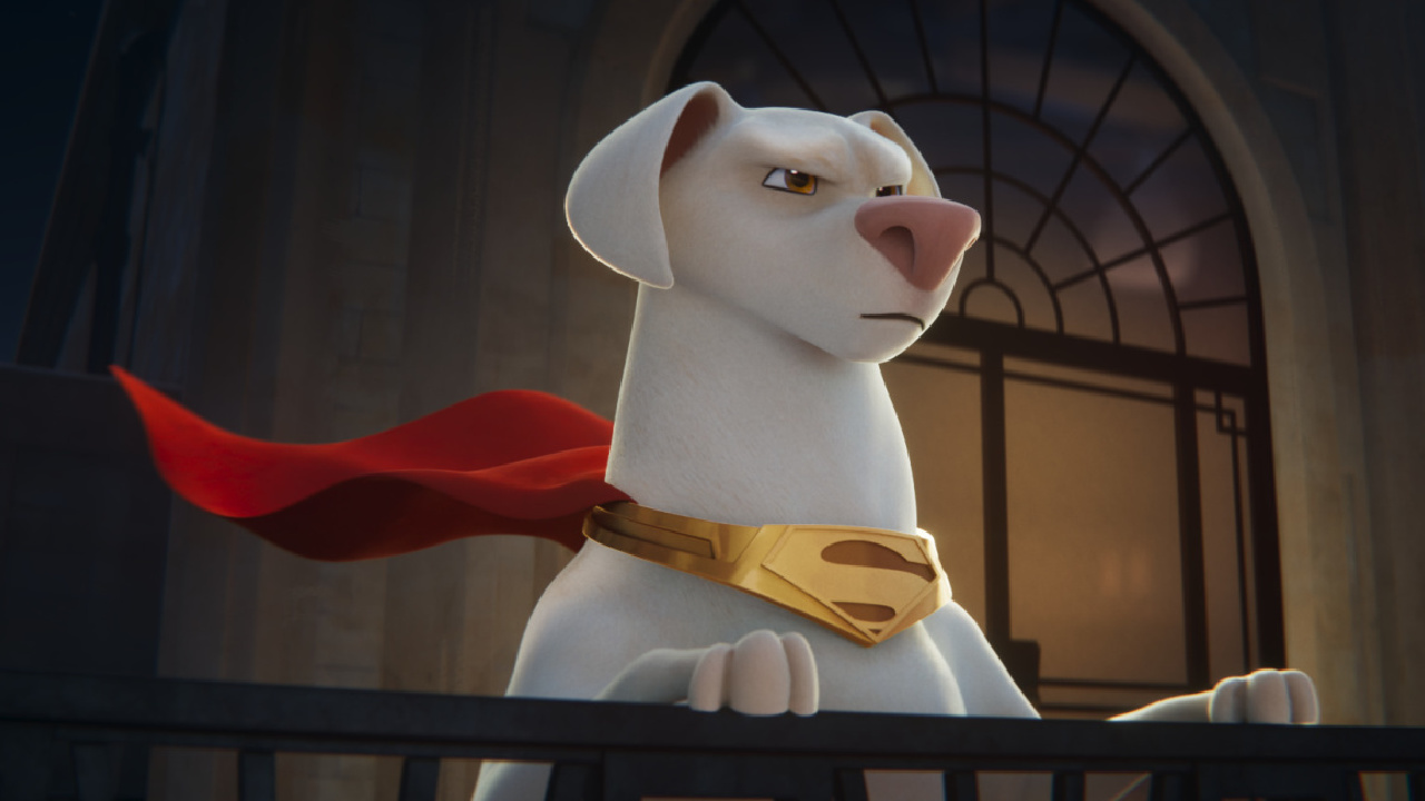 Dwayne Johnson as Krypto in Warner Bros.' animated action adventure. Pictures' DC League of Super-Pets, a Warner Bros. Release Photo: Courtesy of Warner Bros. Copyright: © 2022 Warner Bros. Entertainment Inc. All rights reserved.