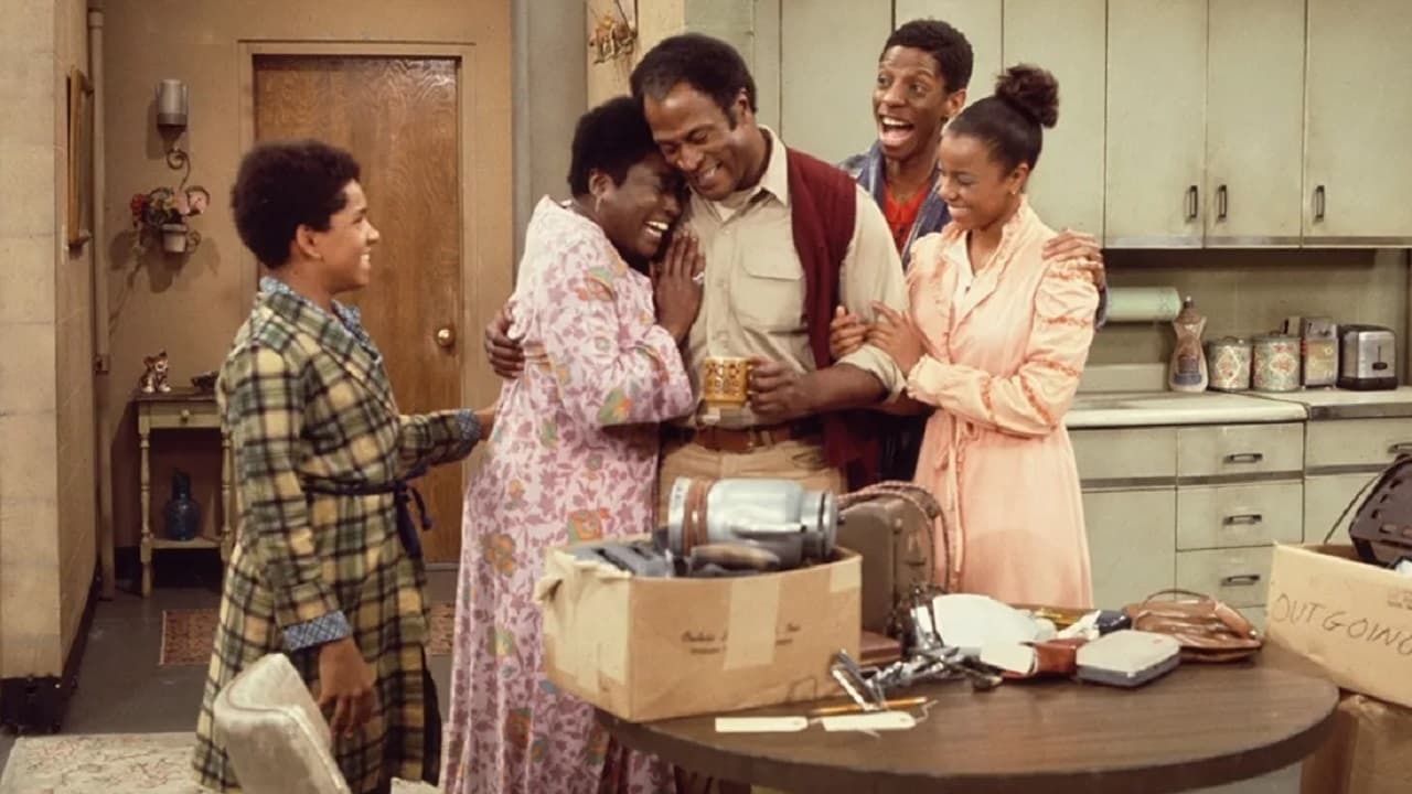 (Center) John Amos and the cast of 'Good Times'. Photo: Tandem Productions.