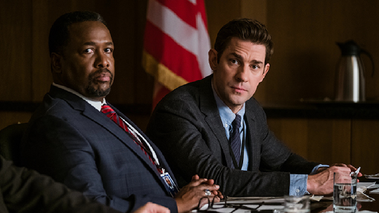 (L to R) John Krasinski as Dr. Jack Ryan and Wendell Pierce as James Greer in Prime Video's 'Jack Ryan.'