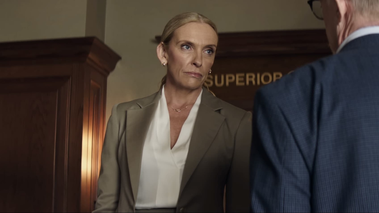 Toni Collette in Warner Bros. Pictures’ 'Juror #2,' a Warner Bros. Pictures release. Photo Credit: Claire Folger. Copyright: © 2024 Warner Bros. Entertainment Inc. All Rights Reserved.