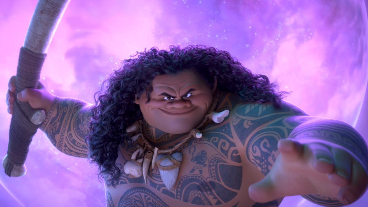 Maui (voice of Dwayne Johnson) in 'Moana 2'. © 2024 Disney Enterprises, Inc. All Rights Reserved.